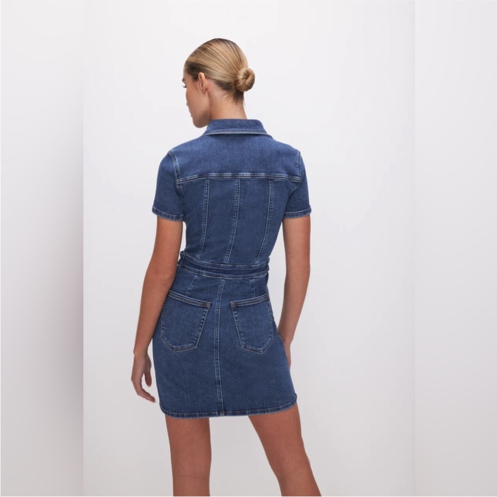 Good American Blue Denim Mini Dress - Picture 4 of 4